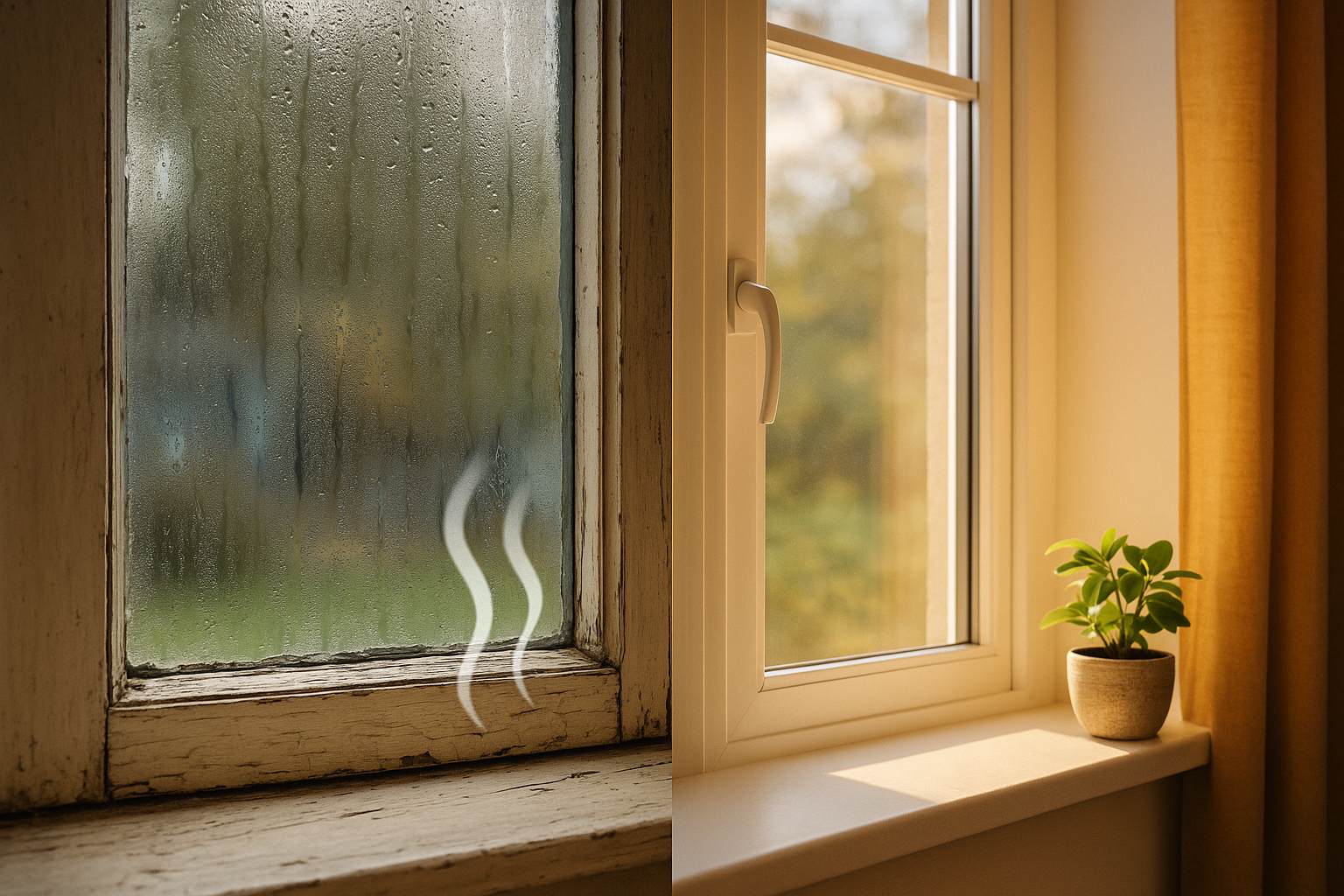 Comparaison entre fenêtre ancienne et nouvelle efficace