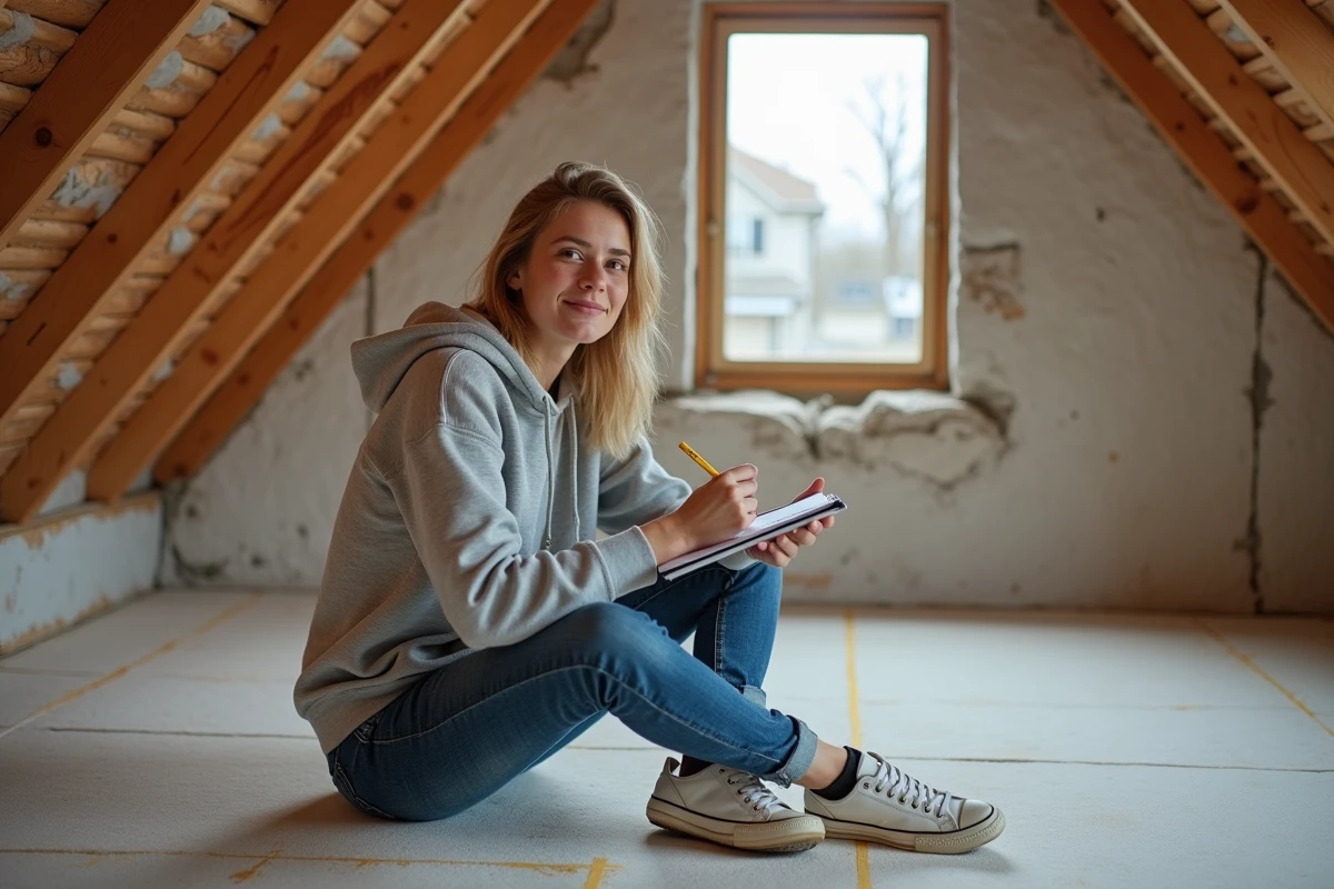 Jeune femme mesurant l